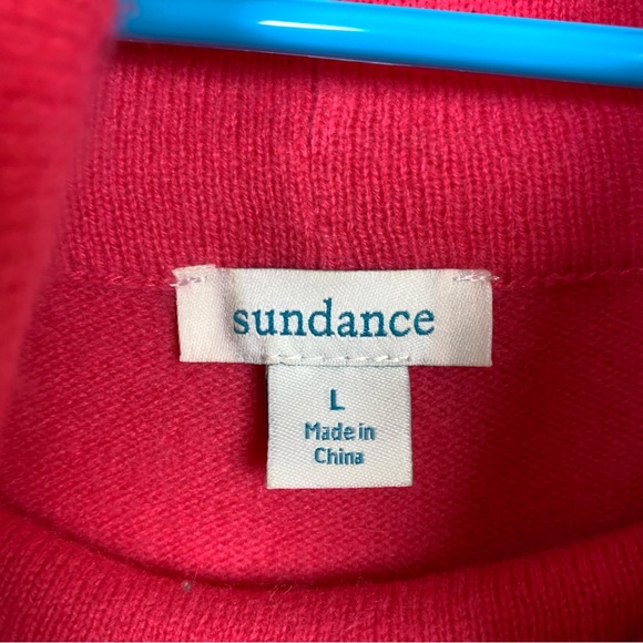 Sundance cowl neck pink cashmere sweater size large - Picture 2 of 5